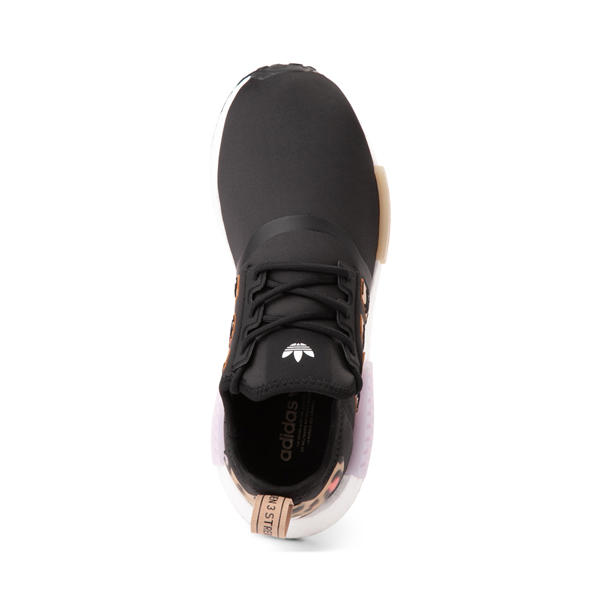 alternate view Womens adidas NMD R1 Athletic Shoe - Black / Party LeopardALT2