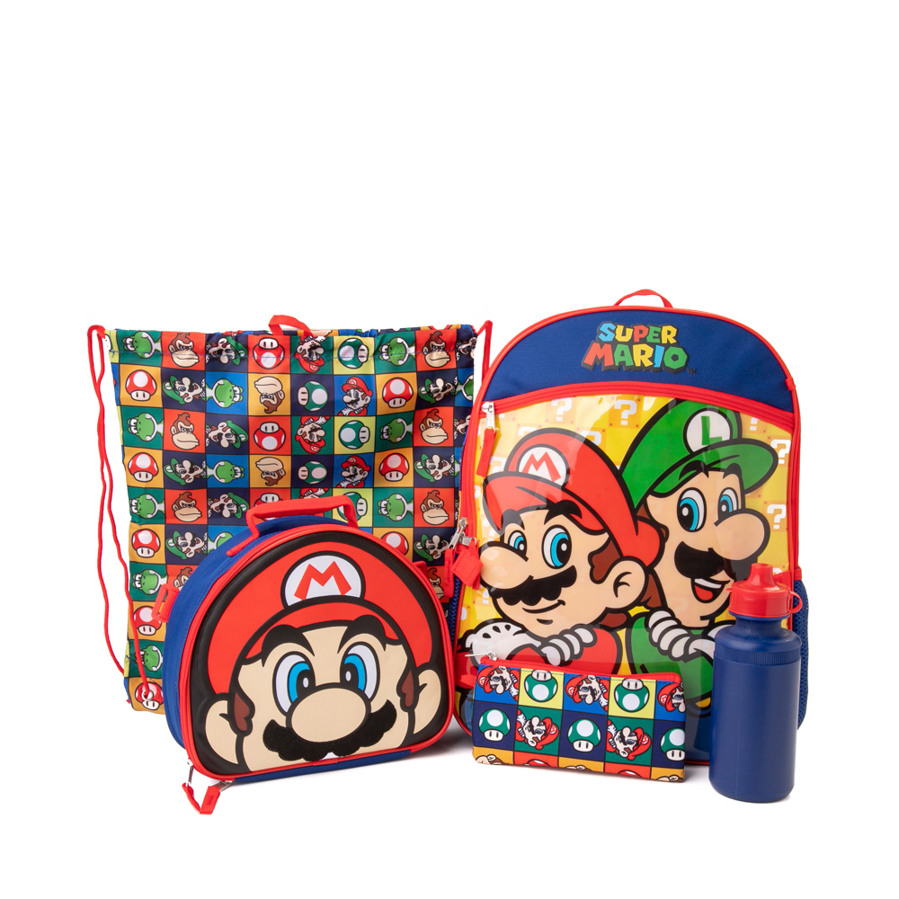 Super Mario Backpack Set - Blue / Multicolor