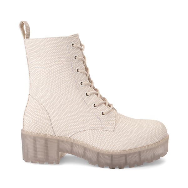 Main view of Womens Dirty Laundry Mazzy Lizard Platform Boot - Cream / Clear