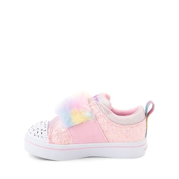alternate view Skechers Twinkle Toes Twi-Lites Ooh La Fur Sneaker - Toddler - Light Pink / MulticolorALT1B