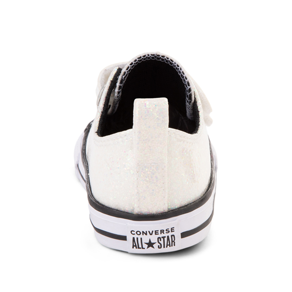 alternate view Converse Chuck Taylor All Star Lo 2V Glitter Sneaker - Baby / Toddler - WhiteALT4