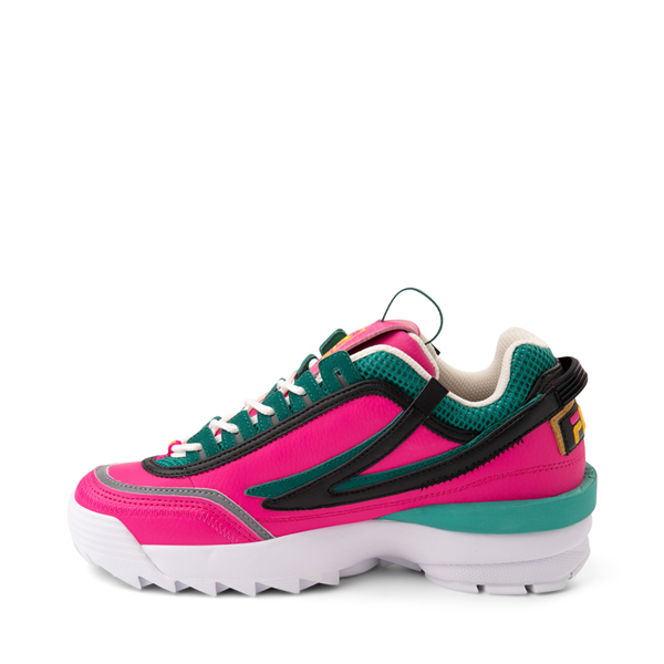 alternate view Womens Fila Disruptor 2 Premium Athletic Shoe - Glow Pink / Gold / GreenALT1B