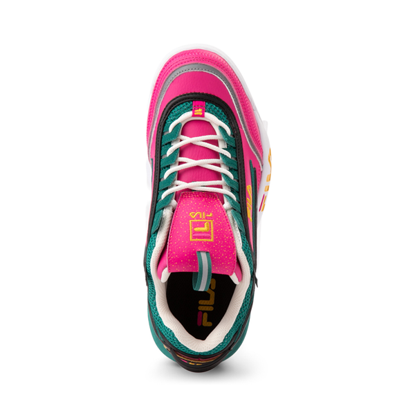 alternate view Womens Fila Disruptor 2 Premium Athletic Shoe - Glow Pink / Gold / GreenALT2