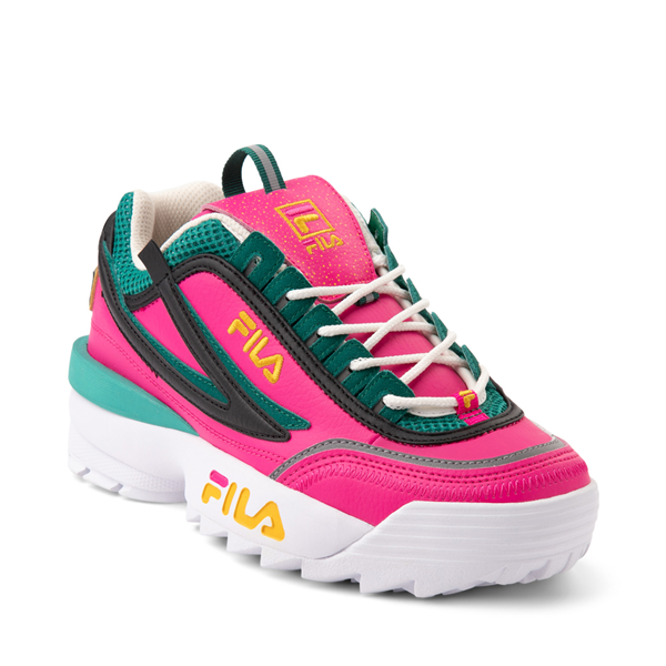 alternate view Womens Fila Disruptor 2 Premium Athletic Shoe - Glow Pink / Gold / GreenALT5