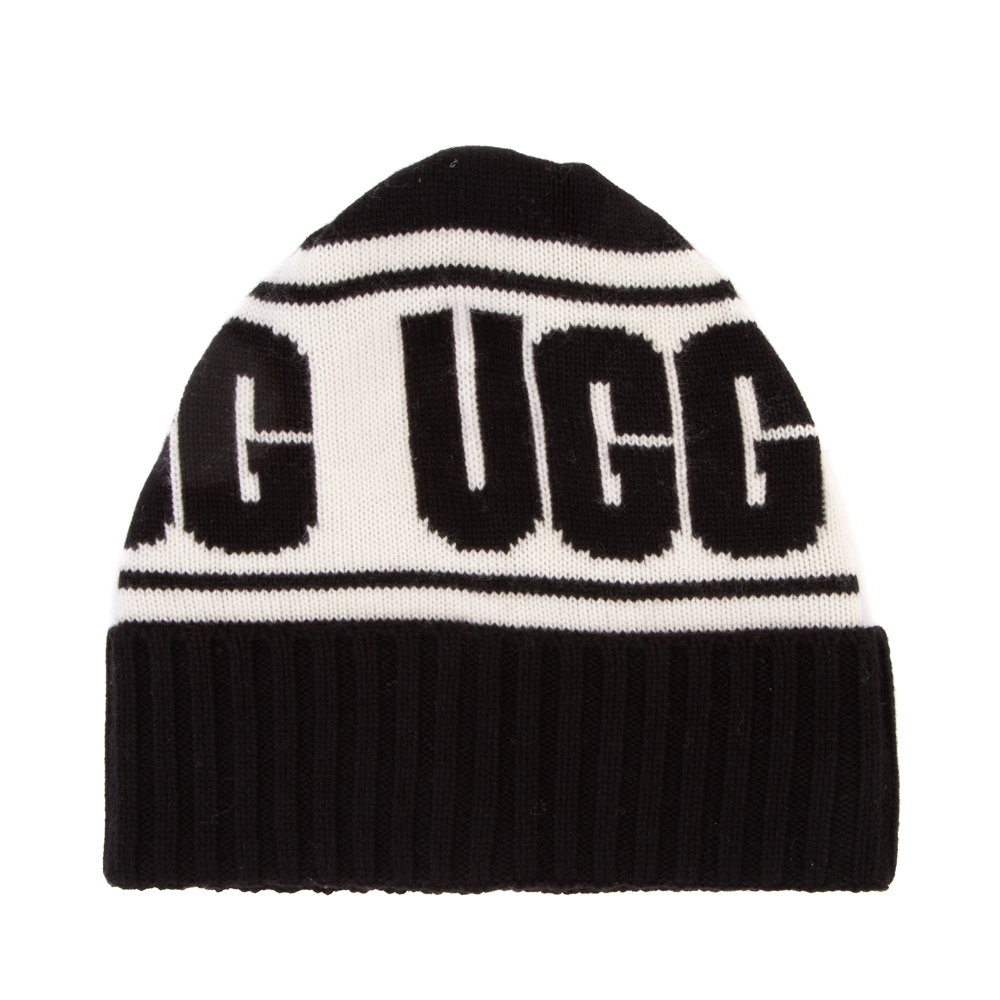 UGG&reg; Knit Logo Stadium Beanie - Black