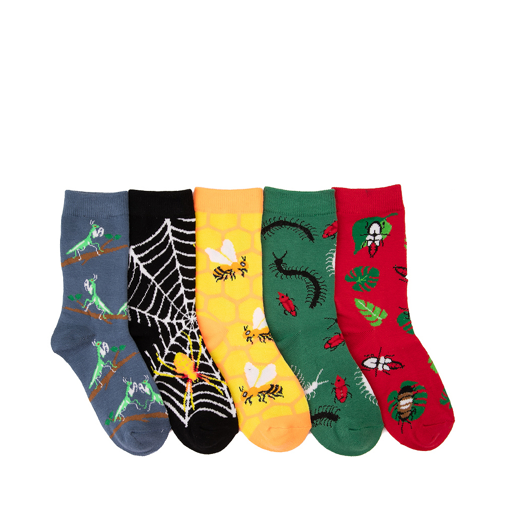 Buggy Glow Crew Socks 5 Pack - Little Kid - Multicolor
