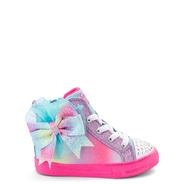 Main view of Skechers Twinkle Toes Shuffle Brights Rainbow Dust Sneaker - Toddler - Multicolor