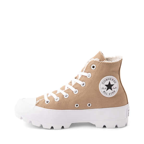 alternate view Womens Converse Chuck Taylor All Star Hi Lugged Shearling Sneaker - Nomad KhakiALT1
