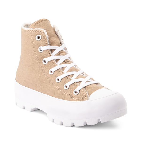 alternate view Womens Converse Chuck Taylor All Star Hi Lugged Shearling Sneaker - Nomad KhakiALT5