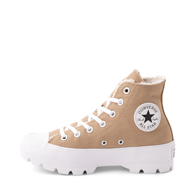 Alternate view of Womens Converse Chuck Taylor All Star Hi Lugged Shearling Sneaker - Nomad Khaki