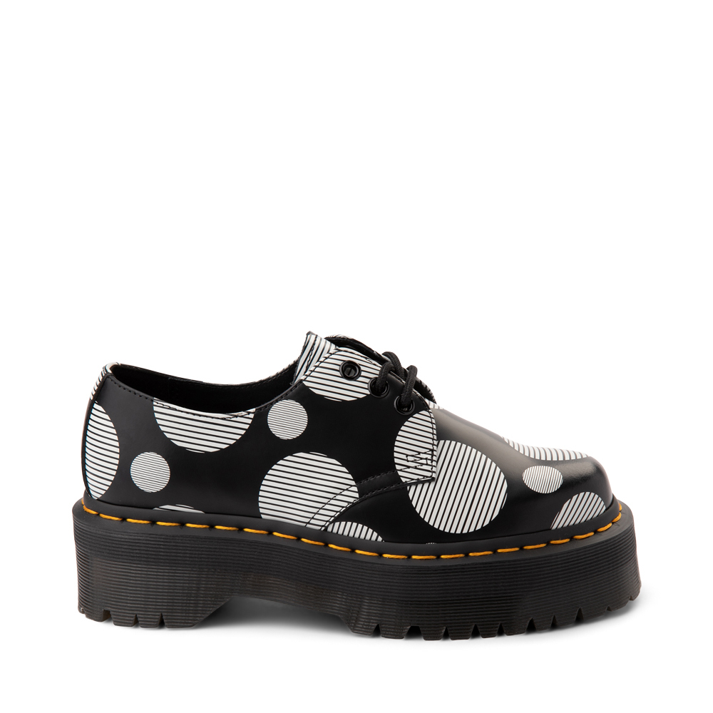 Dr. Martens 1461 Platform Casual Shoe - Black / White Polka Dot