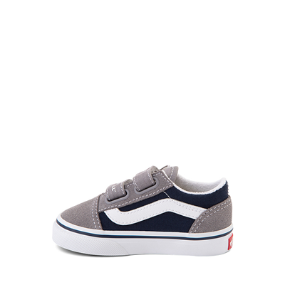 Alternate view of Vans Old Skool V Off The Wall Skate Shoe - Baby / Toddler - Frost Gray / Dress Blues