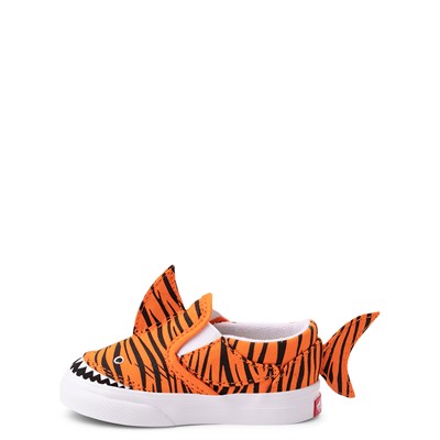 Alternate view of Vans Slip On V Tiger Shark Skate Shoe - Baby / Toddler - Orange