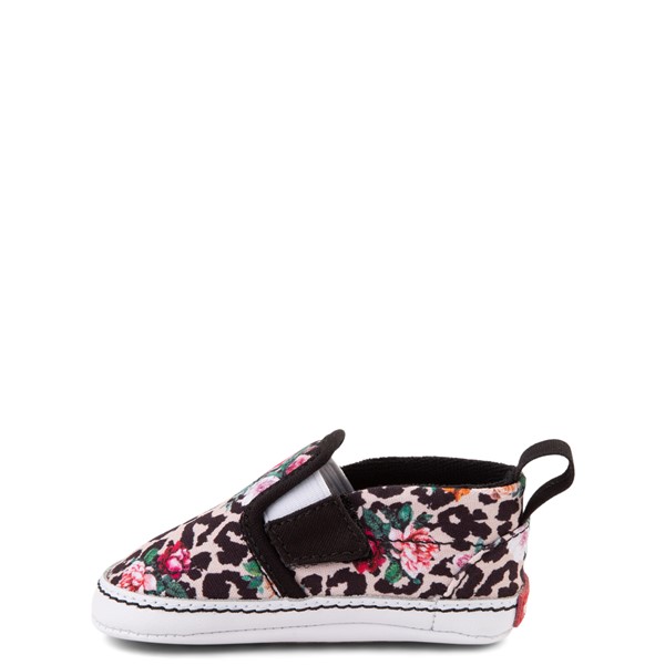 alternate view Vans Slip On V Skate Shoe - Baby - Black / Leopard FloralALT1