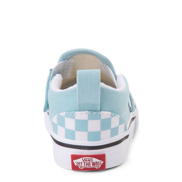 alternate view Vans Slip On V Checkerboard Skate Shoe - Baby / Toddler - Aquatic BlueALT4