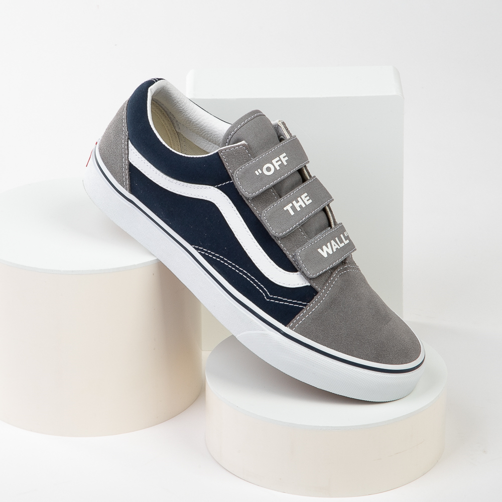 Vans Old Skool V Off The Wall Skate Shoe - Frost Gray / Dress Blues