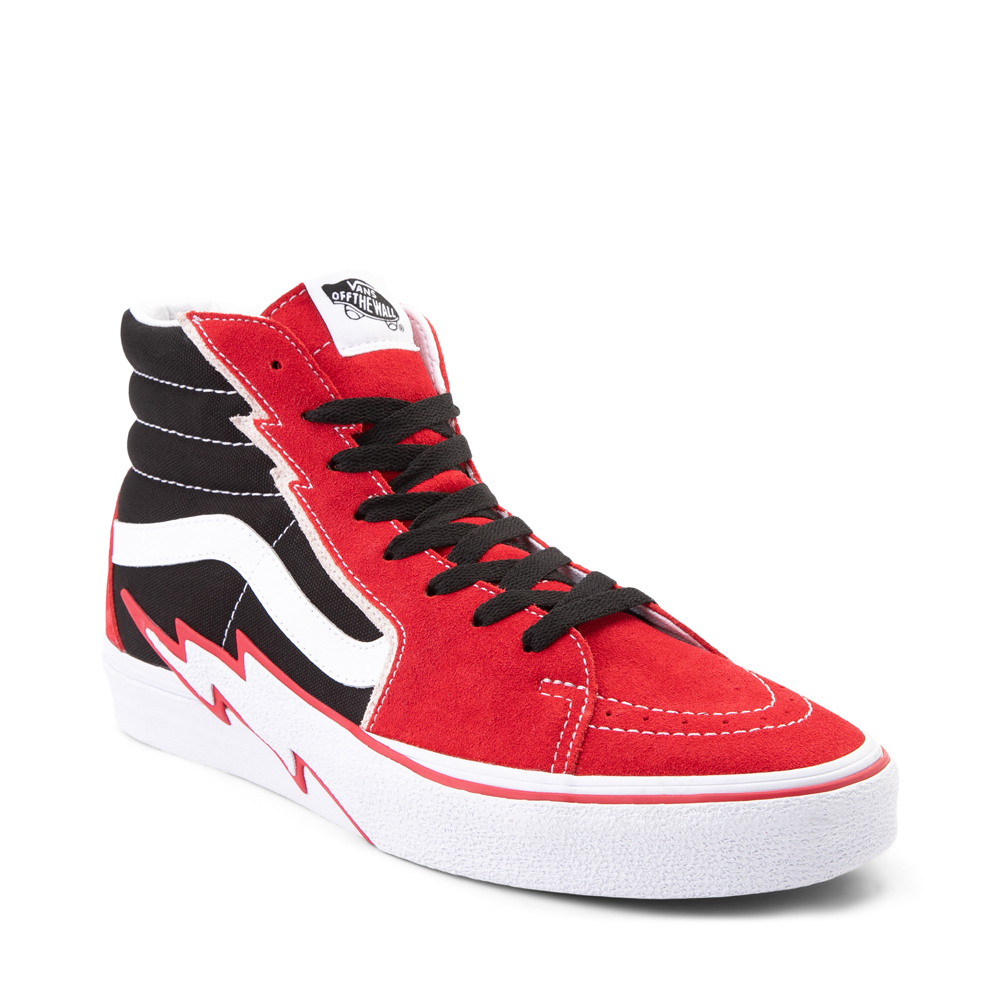 Vans Sk8 Hi Bolt Skate Shoe - Racing Red / Black | Journeys