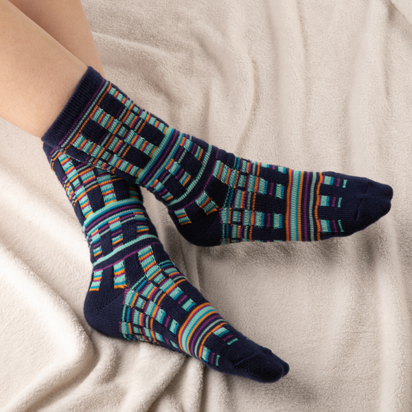 alternate view Womens Mixed Stripes Crew Socks 5 Pack - MulticolorALT1