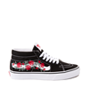 vans nere con rose
