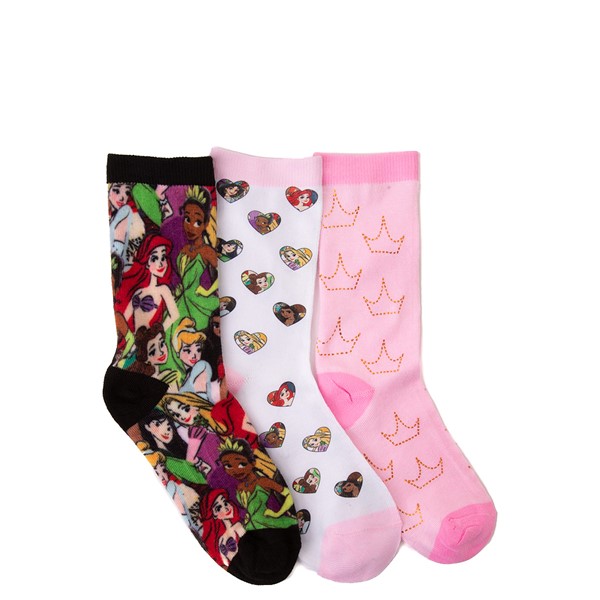 Disney Princess Crew Socks 3 Pack - Little Kid - Pink