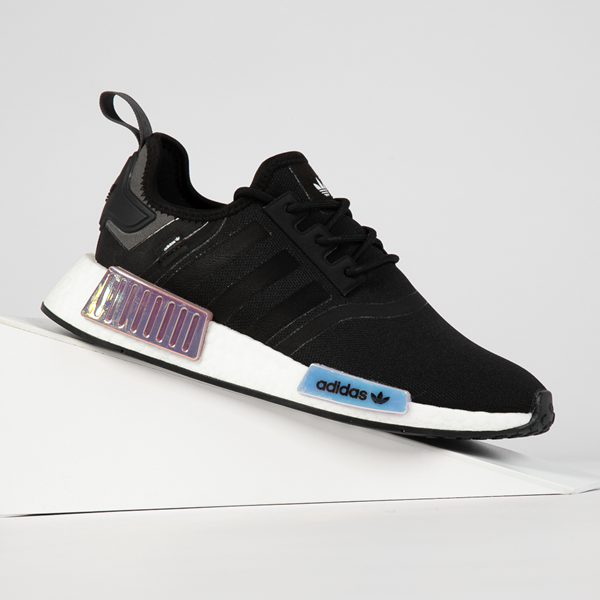Stressful Slime remaining Womens adidas NMD R1 Athletic Shoe - Black / Mauve / Lavender | Journeys