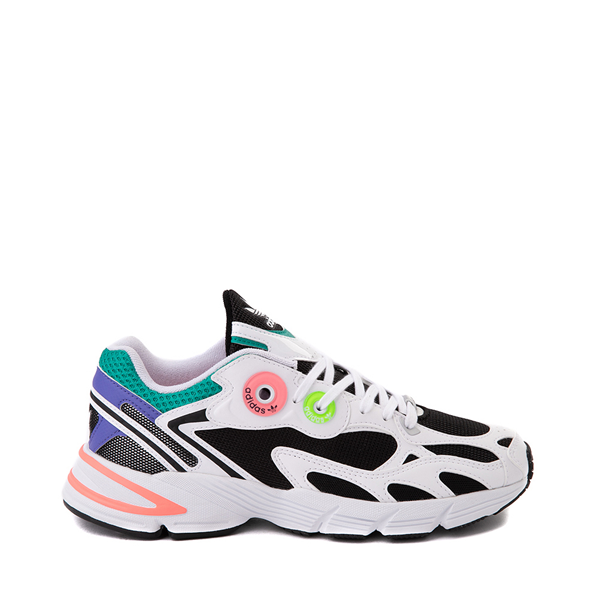 Main view of Womens adidas Astir Athletic Shoe - White / Core Black / Acid Red