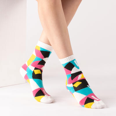 Alternate view of Womens Mixed Print Sweater Crew Socks 5 Pack - Multicolor