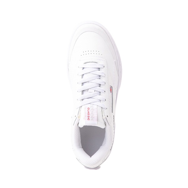 Womens Reebok Club C Double Geo Athletic Shoe White Monochrome Journeys