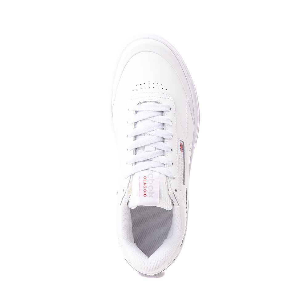 Womens Reebok Club C Double Geo Athletic Shoe - White Monochrome | Journeys