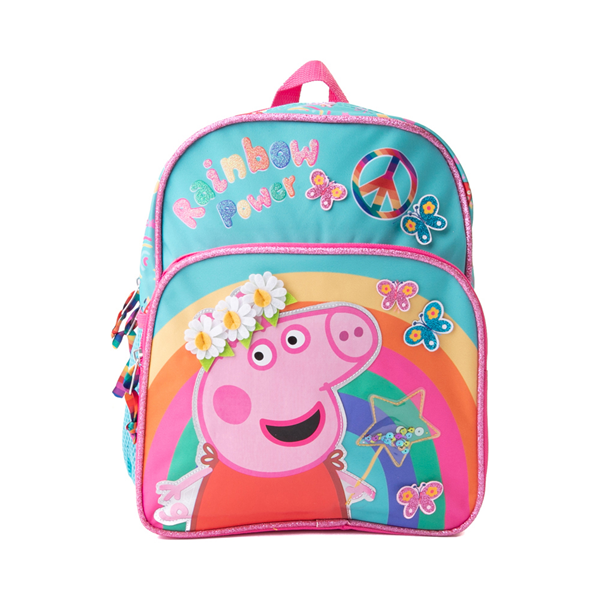 Main view of Peppa Pig Rainbow Power Backpack - Blue / Pink