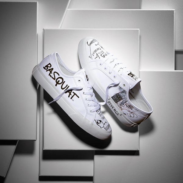 Mens DC x Basquiat Manual Skate Shoe - White | Journeys Kidz