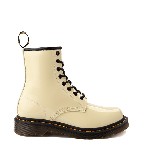 Main view of Womens Dr. Martens 1460 8-Eye Patent Boot - Cream