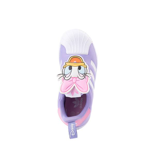 alternate view adidas x Disney Superstar 360 Daisy Duck Slip On Athletic Shoe - Little Kid - LavenderALT2