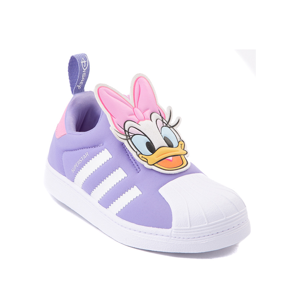 alternate view adidas x Disney Superstar 360 Daisy Duck Slip On Athletic Shoe - Little Kid - LavenderALT5