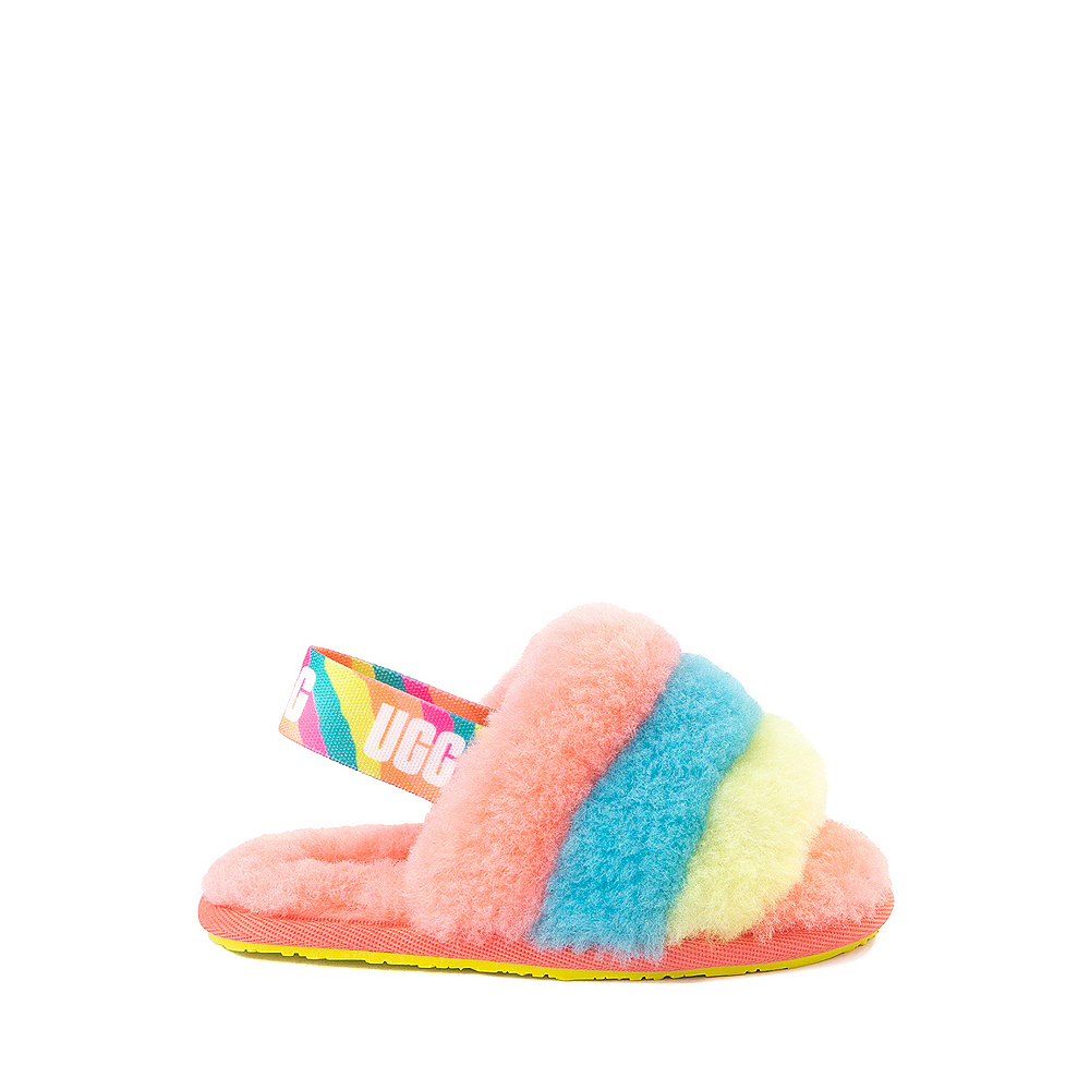 UGG® Fluff Yeah Slide Sandal - Toddler / Little Kid - Peach Bliss