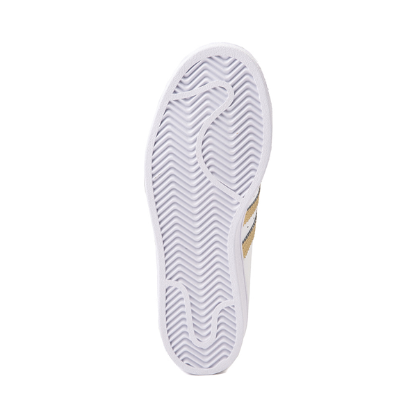 alternate view Womens adidas Superstar Athletic Shoe - Cloud White / Gold MetallicALT3
