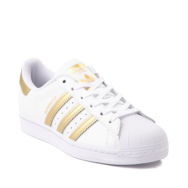 adidas Superstar Athletic Shoe - Cloud White / Gold | Journeys