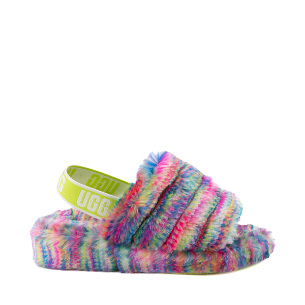 Womens UGG&reg; Fluff Yeah Pixelate Slide Sandal - Multicolor