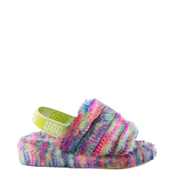 Womens UGG&reg; Fluff Yeah Pixelate Slide Sandal - Multicolor