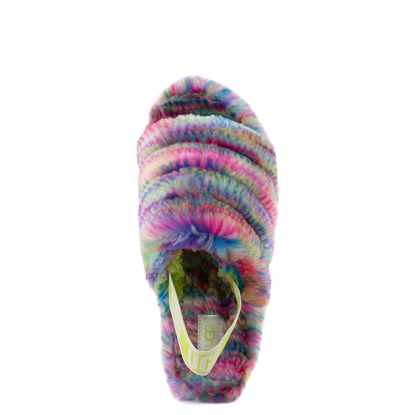 alternate view Womens UGG® Fluff Yeah Pixelate Slide Sandal - MulticolorALT2