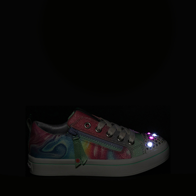 Alternate view of Skechers Twinkle Toes Twi-Lites Prism Swirl Sneaker - Little Kid - Pastel Rainbow