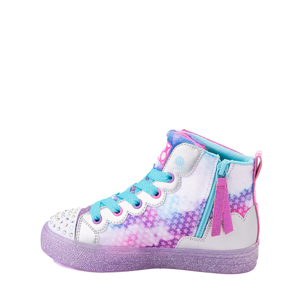 alternate view Skechers Twinkle Toes Shuffle Brights Star Jumps Sneaker - Little Kid - Purple / MulticolorALT1B