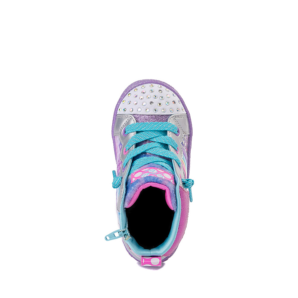 alternate view Skechers Twinkle Toes Shuffle Lites Star Jumps Sneaker - Toddler - Purple / MulticolorALT2