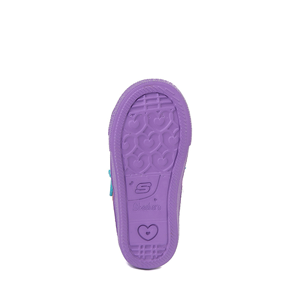 alternate view Skechers Twinkle Toes Shuffle Lites Star Jumps Sneaker - Toddler - Purple / MulticolorALT3