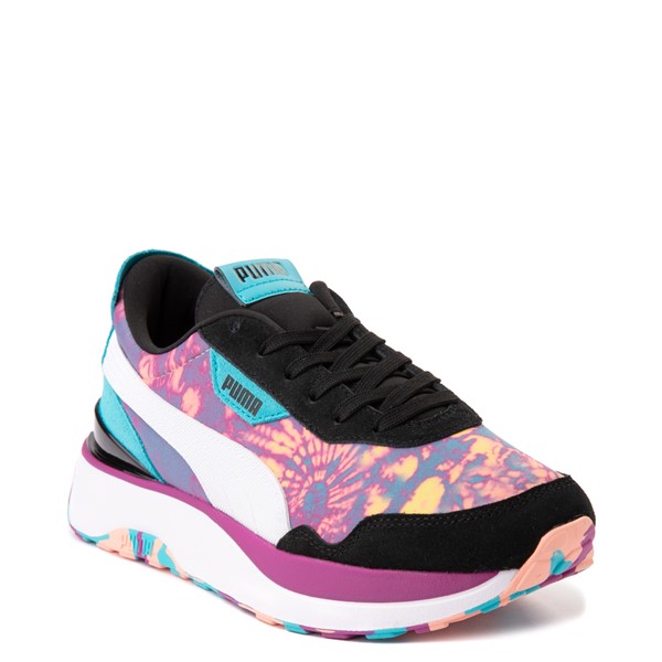 Womens PUMA Cruise Rider Tie Dye Platform Athletic Shoe Black