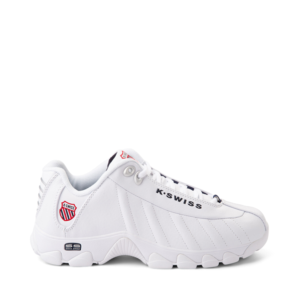 Mens K-Swiss ST329 Athletic Shoe - White / Navy / Red
