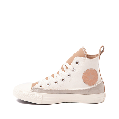 Alternate view of Womens Converse Chuck Taylor All Star Hi Crafted Canvas Sneaker - Egret / Hemp
