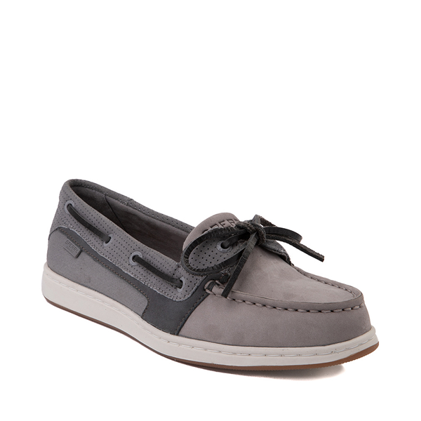 alternate view Womens Sperry Top-Sider Starfish Pin Perforated Boat Shoe - GrayALT5