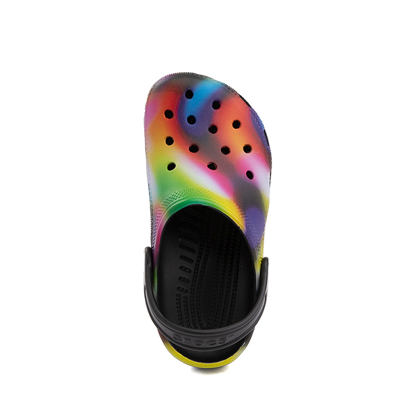 alternate view Crocs Classic Solarized Clog - Little Kid / Big Kid - Black / MulticolorALT2