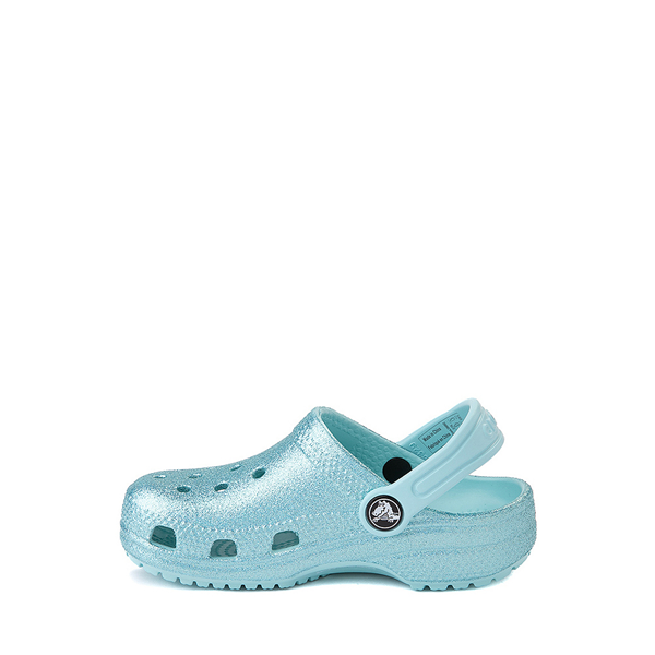 alternate view Crocs Classic Glitter Clog - Baby / Toddler - Pure WaterALT1